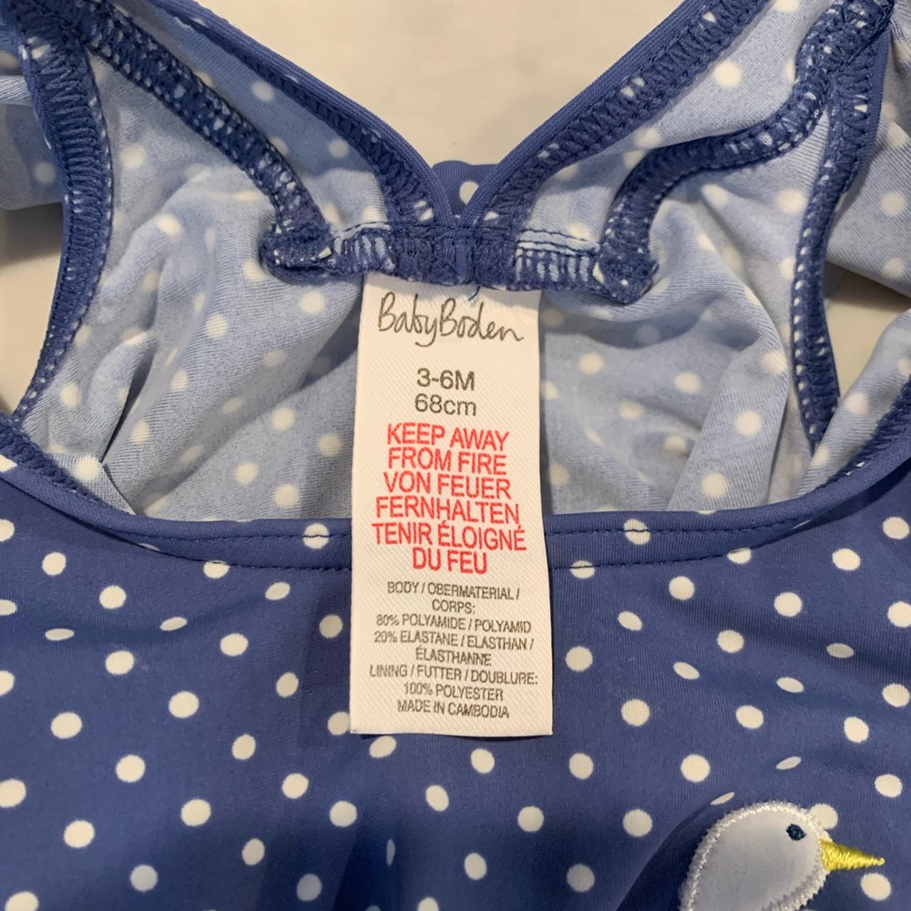 Baby Boden 3-6 month Girls Swimsuit - Picture 4 of 4